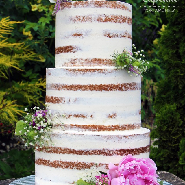 The latest trend is the naked cake